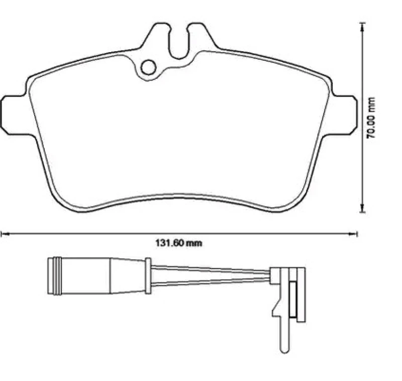 Image of JURID 573230J Brake pad set prepared for wear warning indicator Brake Pad Set,disc brake (402)