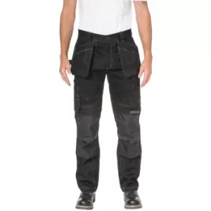 image of Caterpillar Mens Floor Layer Flex Durable Work Trousers 30L - Waist 30', Inside Leg 34'