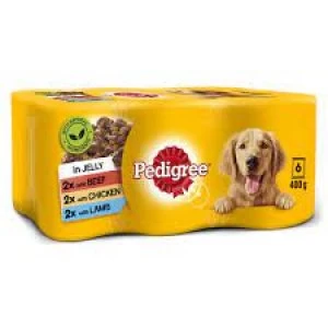 image of Pedigree Mixed Selection in Jelly Dog Food 6 x 385g