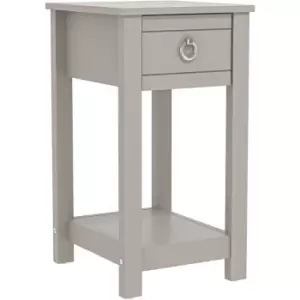 Image of GFW Clovelly 1 Drawer Bedside Table Light Grey
