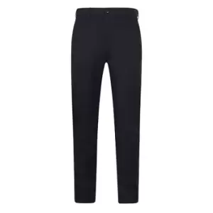 Image of Henbury Mens Stretch Flex Waistband Chino Trousers (32L) (Navy)