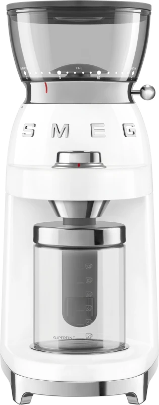 Image of Smeg 50's Style CGF03WHUK Coffee Grinder - White