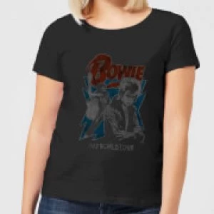 Image of David Bowie 72 Tour Womens T-Shirt - Black