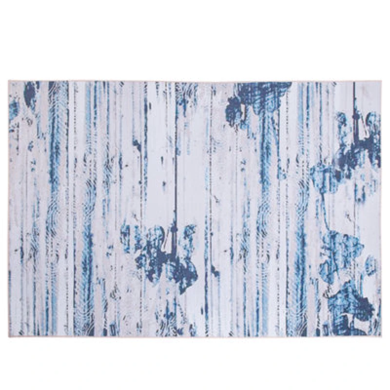 Image of Beliani Rug Burdur Blue 140 X 200 Cm