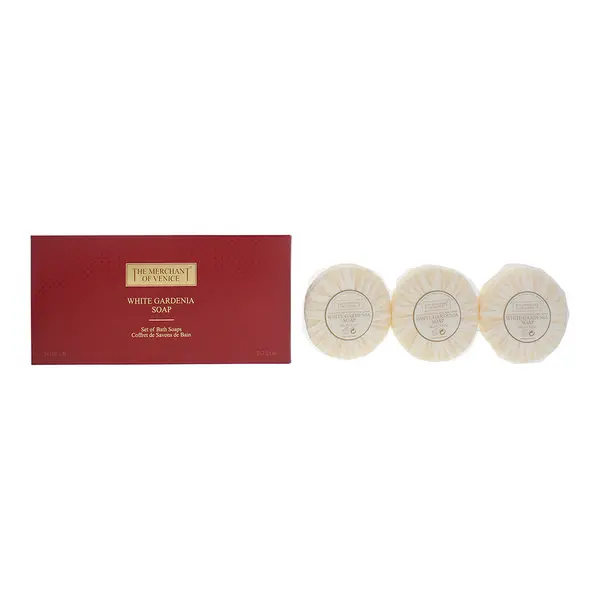 image of The Merchant Of Venice White Gardenia Soap 3 X 100g