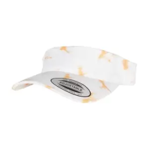 Image of Flexfit Batik Dye Visor Cap (One Size) (Orange/White)