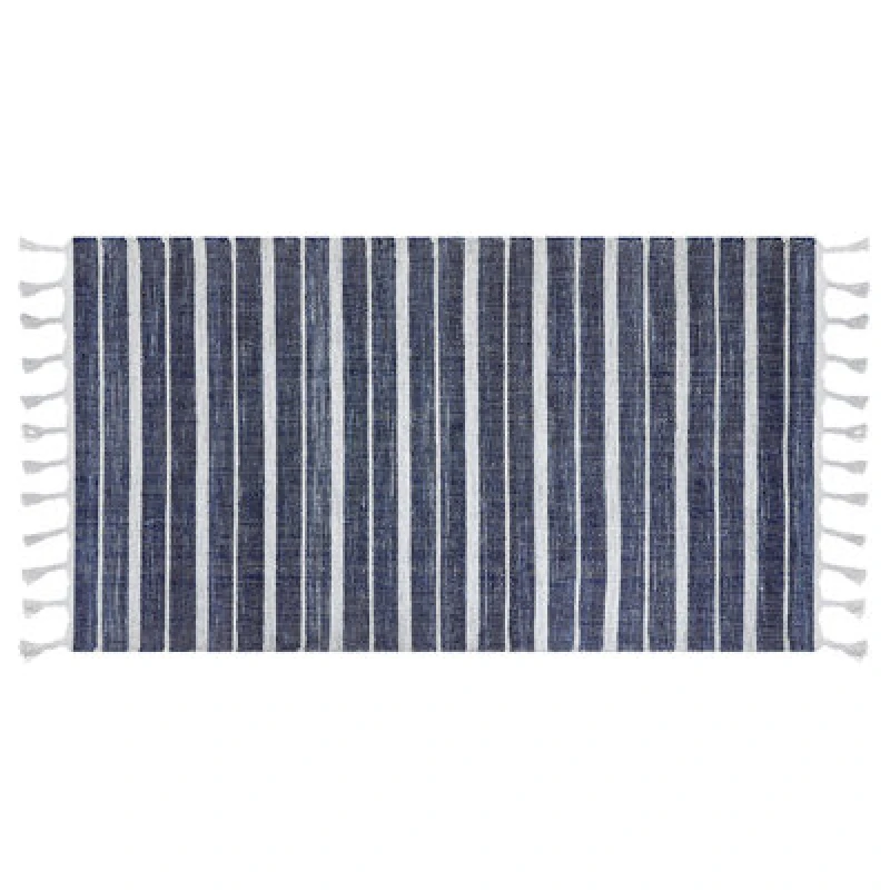 Image of Beliani Rug Bademli Dark Blue 80 X 150 Cm