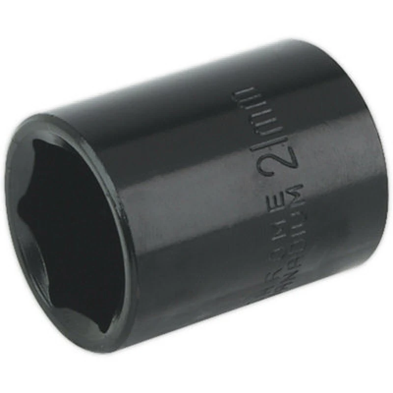 Image of Loops 21mm Forged Impact Socket - 1/2 Inch Sq Drive - Chrome-Vanadium Wrench Socket Multi
