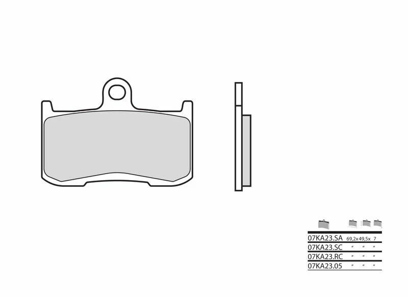 Image of Brembo S.p.A. Street Carbon Ceramic Brake pads - 07KA2305
