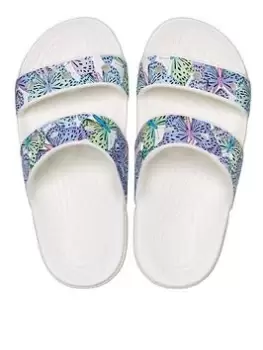 image of Crocs Classic Butterfly Sandal, White, Size 12 Younger