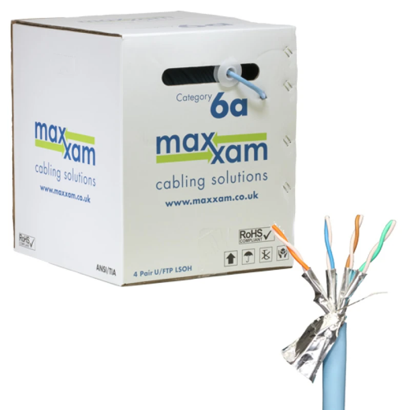 Image of Cablenet Cat6a Ice Blue F/FTP LSOH 23AWG Solid CPR Dca Cable 305m Reel