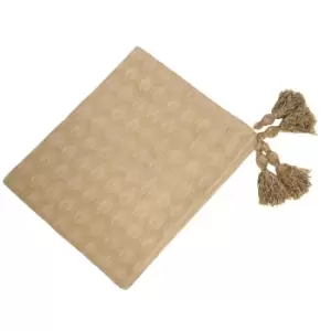 Image of Woburn Velvet Jacquard Throw Natural