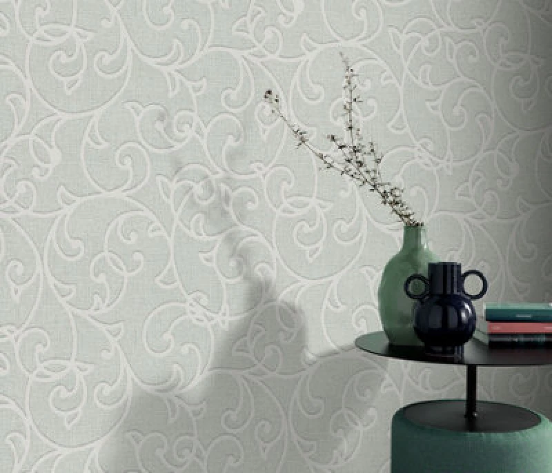 Image of Erismann Opus Forte Vinyl Wallpaper - Green