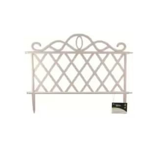 Image of Redwood Leisure - 6 Pack Of Plastic White Garden Border Lawn Patio Flower Bed Fences