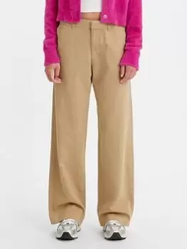 image of Levis Baggy Trousers - Unbasic Khaki, Beige, Size 30, Women