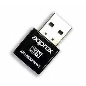 image of APPROX Wireless-N Nano USB 2.0 300Mbps Adapter with WPS Button (APPUSB300NAV2)