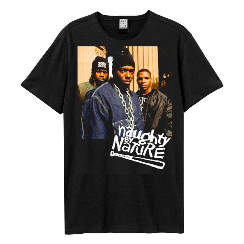 Image of Amplified Amplified Men Band Photo Naughty By Nature T-Shirt in Black Size: X-Small Black XS Male 5063852066247