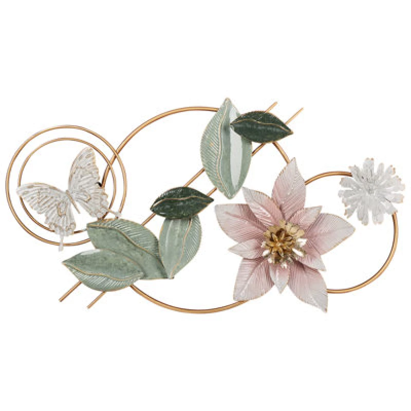 Image of Beliani Wall Decor Flower Thorium Metal 44cm Multicolour