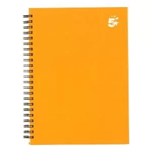Image of Office Twinbound Hardback A5 140Pg Yellow Ref 943461 Pack 5 943461