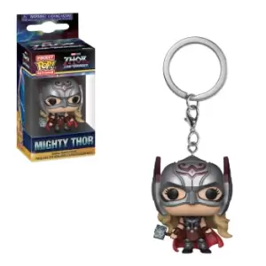 image of Marvel Thor Love & Thunder Mighty Thor Funko Pop! Vinyl Keychain