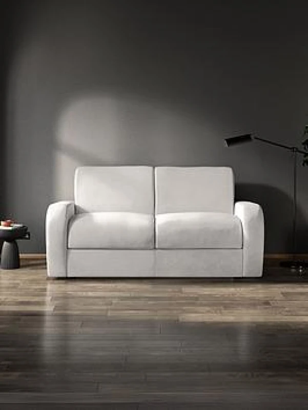 Image of Jay-Be Deco Sofa Bed With E-sprung™ Mattress - Two Seater - Cosy Chenille Beam, Cream A5152114