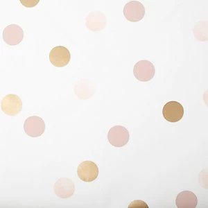 image of Superfresco Easy Dotty Polka Pink & Gold Wallpaper 10m