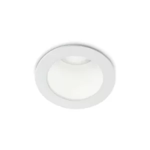 Image of Ideal Lux Round Recessed Downlight White, 3000K, 8W