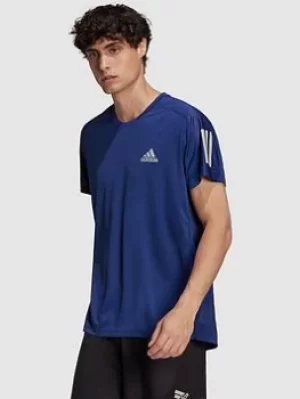Image of Adidas Own The Run T-Shirt, Navy Size M Men