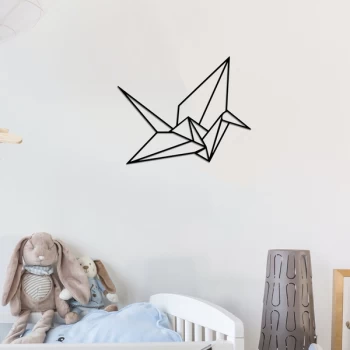 Image of Origami - Black Decorative Metal Wall Accessory