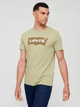 Image of Levis Levis Large Logo T-Shirt, Khaki Size XL Men