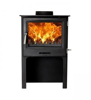 image of Cast Tec Horizon 7 Defra Approved Multi Fuel Stove with Logstore