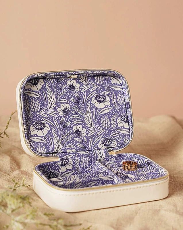 Image of Sophia Lane|The Seasonal Gift Co. Sophia Lane Floral Jewellery Box White - Sophia Lane White ZS42401