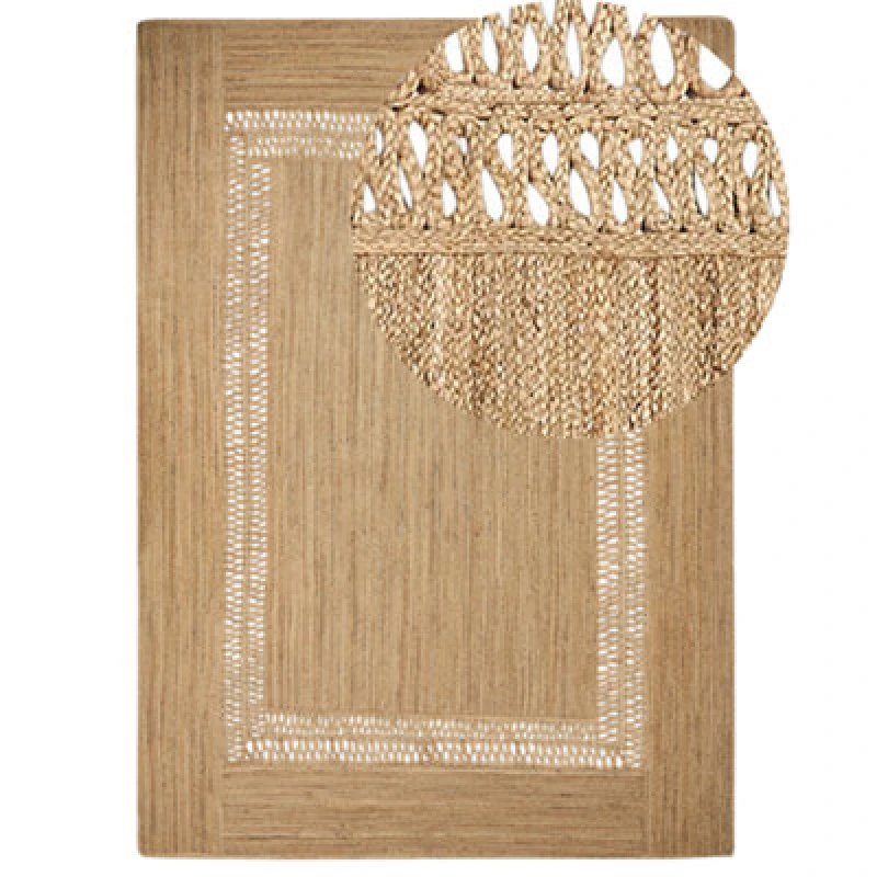Image of Beliani Rug Yenikoy Beige 160 X 230 Cm Jute