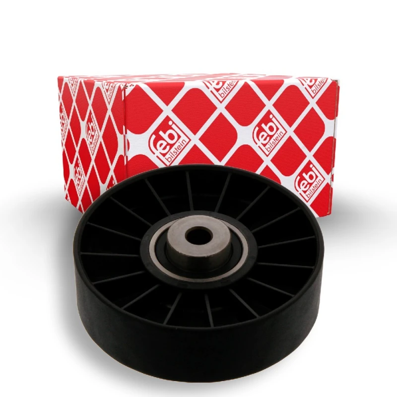 Image of FEBI BILSTEIN 01900 Idler Pulley Plastic Deflection/Guide Pulley,v-ribbed belt (312)