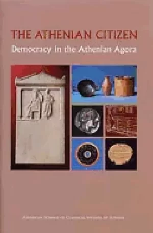 Image of athenian citizen democracy in the athenian agora