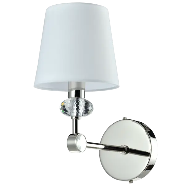 image of Doha Wall Lamp With Shade Nickel, E14