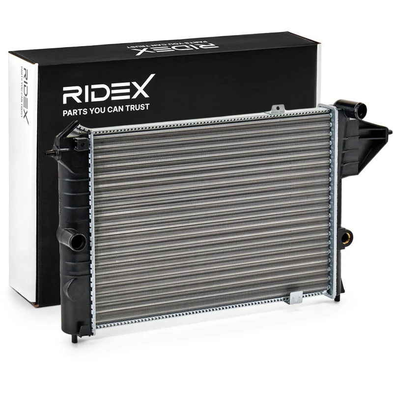 Image of RIDEX 470R0209 Engine radiator Manual Transmission, Plastic Aluminium, Plastic Radiator,engine cooling (470)