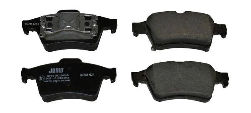 Image of JURID 573018J Brake pad set not prepared for wear warning indicator, without accessories Brake Pad Set,disc brake (402)