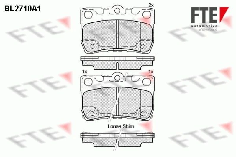 Image of Brake pad set FTE 9010936