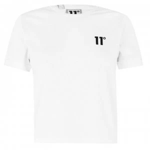 Image of 11 Degrees Core Cropped T Shirt - White