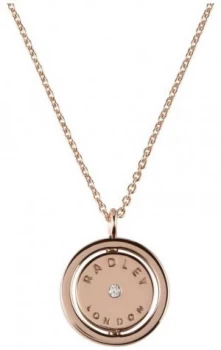 image of Radley Love Radley Rose Gold Plated Logo Spin Jewellery