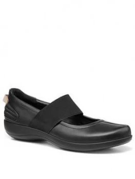 image of Hotter Heather Flat Shoes, Black, Size 9, Women