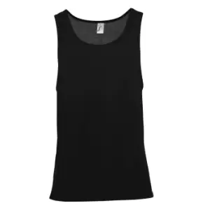 Image of SOLS Unisex Jamaica Sleeveless Tank / Vest Top (XS) (Black)