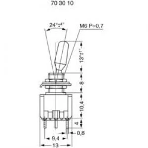 Toggle switch 125 V AC 6 A 1 x OnOn Miyama MS 500