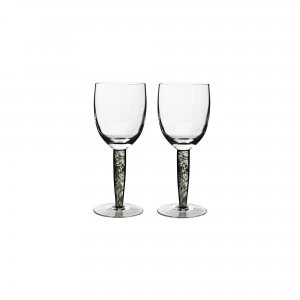 image of Denby Jet White Wine Glass Pack Of 2