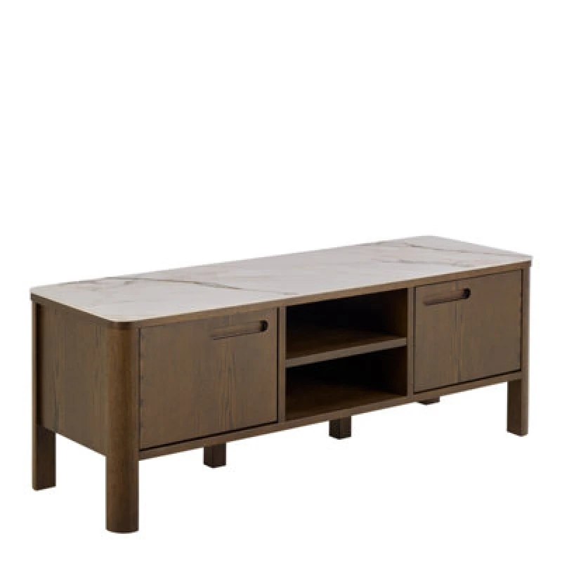 Image of Furniture To Go Southampton TV Unit 2 Doors 1 Shelf In Ceramic Cream