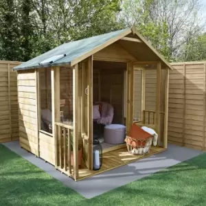 image of 8' x 8' Forest Oakley Double Door Apex Summer House (2.61m x 2.42m)