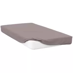 Image of Belledorm 400 Thread Count Egyptian Cotton Fitted Sheet (Single) (Pewter) - Pewter