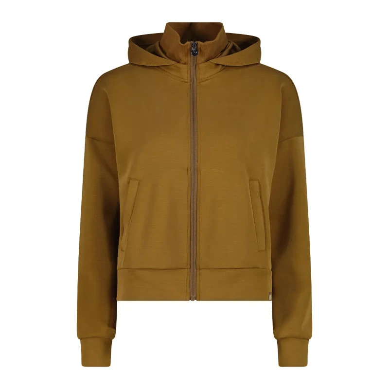 Image of CMP Womens hoodie with a high ribbed collar CMP Marron Female L
