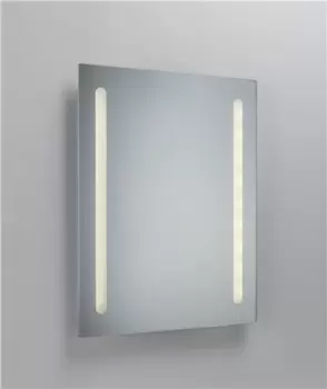 Image of KnightsBridge Battery Operated IP44 LED Bathroom Mirror with Frosted Panels